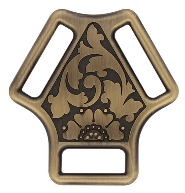 Brass Jeremiah Watt Engraved Martingale Center